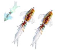 Luminous Squid Feather Fishing Lure with Soft Feather Tail (2Pcs)