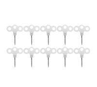 Luminous Tent Stakes | Stainless Steel Screw Anchors with 3 - Hole Head | Reusable Camping Pegs for Tents/Tarps/Shelters | 10 or 15 Pack (10Pcs)