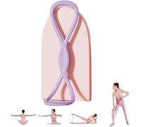 Luminousdo - Fasce di resistenza a forma di 8, per donne e uomini, per yoga e trazione, luminose, con maniglie, per allenarsi, braccio, torace, colore viola, 11,3 kg