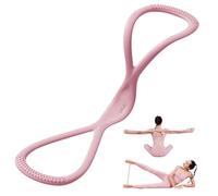 Luminousdo Resistance Bands, Fasce elastiche di resistenza a forma di 8 per donne e uomini, Elastici Fitness con maniglie, Fasce Bande Elastiche Fitness per braccia, schiena, gambe, yoga (Rosa)