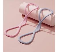 Luminousdo Resistance Bands, Figure 8 Exercise Bands for Women Men, Exercise Band with Handles for Working Out, Arm, Chest Expander Strap, Fullbody Yoga Pulling Rope (Pink 15LB+Gray 35LB)