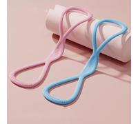 Luminousdo Resistance Bands, Figure 8 Exercise Bands for Women Men, Exercise Band with Handles for Working Out, Arm, Chest Expander Strap, Fullbody Yoga Pulling Rope (Pink 25LB+Blue 25LB)