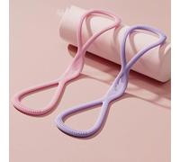 Luminousdo Resistance Bands, Figure 8 Exercise Bands for Women Men, Exercise Band with Handles for Working Out, Arm, Chest Expander Strap, Fullbody Yoga Pulling Rope (Pink 15LB+Purple 25LB)