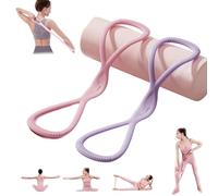 Luminousdo Resistance Bands, Figure 8 Exercise Bands for Women Men, Luminous Do Exercise bands with Handles for Working Out, Open Shoulder Elastic (Pink 15lbs+Pruple 25lbs)