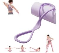 Luminousdo Resistance Bands, Figure 8 Exercise Bands for Women Men, Luminous Do Exercise bands with Handles for Working Out, Open Shoulder Elastic (Pruple 25lbs)