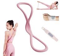 Luminousdo Resistance Bands, Figure 8 Exercise Bands for Women Men, Luminous Do Exercise Bands with Handles for Working Out, Arm, Chest Expander Strap, Fullbody Yoga Pulling Rope (Pink 15LB)