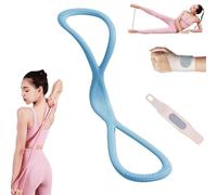 Luminousdo Resistance Bands, Figure 8 Exercise Bands for Women Men, Luminous Do Exercise Bands with Handles for Working Out, Arm, Chest Expander Strap, Fullbody Yoga Pulling Rope (Blue 25LB)