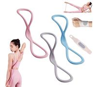 Luminousdo Resistance Bands, Figure 8 Exercise Bands for Women Men, Luminous Do Exercise Bands with Handles for Working Out, Arm, Chest Expander Strap, Fullbody Yoga Pulling Rope (15+25+35LB)