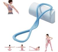 Luminousdo Resistance Bands, Figure 8 Exercise Bands for Women Men, Luminous Do Exercise bands with Handles for Working Out, Open Shoulder Elastic (Blue 25lbs)