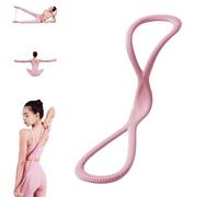 Luminousdo Resistance Bands, Figure 8 Exercise Bands for Women Men, Resistance Band, for Working Out, Arms, Chest Expanders Strap,Fullbody Yoga Pulling Ropes (25lb Pink)