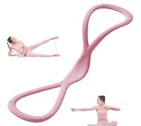 Luminousdo Resistance Bands, Figure 8 Resistance Bands for Women & Men, Figure 8 Exercise Bands with Handles, for Working Out, Arm, Chest Expander, Yoga Pulling Rope (Pink,15LB)