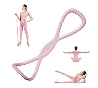 Luminousdo Resistance Bands, Figure 8 Resistance Bands for Women Men, Fullbody Exercise Band with Handles for Yoga, Home Workout, Arm Chest Strength Training (Pink 25 pound)
