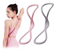 Luminousdo Resistance Bands,Figure 8 Resistance Bands for Women Men,Luminous Do Exercise Bands with Handles for Working Out, Arm, Chest Expander Strap (Pink25+Gray35lbs)