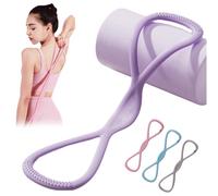 Luminousdo Resistance Bands,Figure 8 Resistance Bands for Women Men,Luminous Do Exercise Bands with Handles for Working Out, Arm, Chest Expander Strap (Purple 15 lbs)