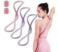 Luminousdo Resistance Bands, Figure 8 Resistance Bands for Women Men, Luminous Do Exercise Bands with Handles, for Working Out, Arm, Chest (15+25+35 LB B)