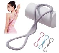 Luminousdo Resistance Bands,Figure 8 Resistance Bands for Women Men,Luminous Do Exercise Bands with Handles for Working Out, Arm, Chest Expander Strap (Gray 35 lbs)