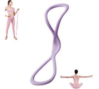 Luminousdo Resistance Bands, Figure 8 Resistance Bands with Handles for Women Men, Open Shoulder Elastic for Glutes, Back, Fullbody Yoga Pulling Rope (Purple 25lb)