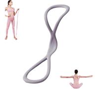 Luminousdo Resistance Bands, Figure 8 Resistance Bands with Handles for Women Men, Open Shoulder Elastic for Glutes, Back, Fullbody Yoga Pulling Rope (Grey 35lb)