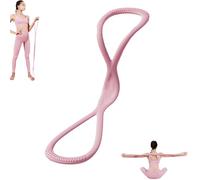 Luminousdo Resistance Bands, Figure 8 Resistance Bands with Handles for Women Men, Open Shoulder Elastic for Glutes, Back, Fullbody Yoga Pulling Rope (Pink 15lb)