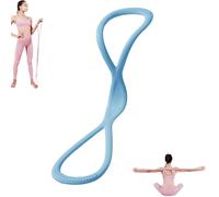 Luminousdo Resistance Bands, Figure 8 Resistance Bands with Handles for Women Men, Open Shoulder Elastic for Glutes, Back, Fullbody Yoga Pulling Rope (Blue 25lb)