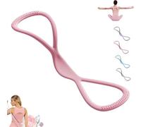 Luminousdo Resistance Bands, Fullbody Yoga Pulling Rope, Exercise Bands for Women Men, for Arm, Chest Expander/Back Training Elastic Ropes (Pink(25lb))