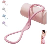 Luminousdo Resistance Bands, Luminous Resistance Bands, Figures 8 Exercise Bands for Women Men, Fullbody Yoga Pulling Rope, Long Heavy Stretch Bands Set, for Working Out (Pink 25 lbs)