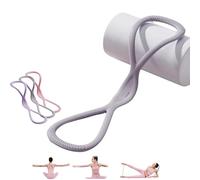 Luminousdo Resistance Bands, Victoriousact Silicone Exercise Band, Figure 8 Exercise Bands for Women Men, Home Fitness Portable Elastic Pull Bands for Yoga, Pilates (Gray,35LB)