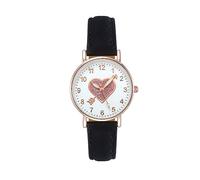Luminouse - Orologio da polso da donna, classico, al quarzo, facile da leggere, quadrante con freccia attraverso il cuore, orologio rotondo in pelle, orologio da donna con quadrante di compleanno per