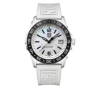 Luminox Orologio svizzero al quarzo da uomo con quadrante in madreperla e cinturino in gomma bianca Sea Pacific Diver Ripple Dive, Abito/Formale, Lusso