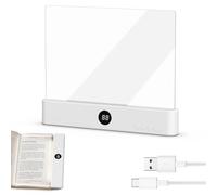 Luminpage Lampada LED da Lettura Trasparente, USB-C, 3 Modalità di Luce | Illumina l’intera pagina in modo uniforme, con luminosità regolabile per leggere di notte senza disturbare chi ti è accanto.