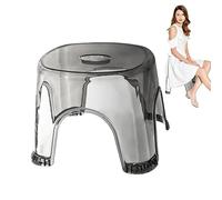 Lumiscent Sgabello trasparente per doccia, impermeabile, antiscivolo, trasparente, per bagno, piccole docce, panca angolare, sedile trasparente, sgabello da bagno