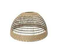 Lumisky Abat jour CESARE in erba marina intrecciata naturale in stile bohème, per montatura elettrica E27, H28 cm