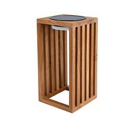 Lanterna solare decorativa - LUMISKY - CHENNAI - H30 cm - Legno massello di teak - LED bianco caldo