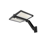 Lumisky Faretto solare 2 teste nero potente luce LED bianco CLIPPER BLACK 37cm con sensore di movimento orientabile