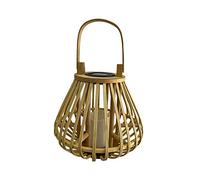 Lumisky HAVANE Small-Lanterna Solare Decorativa in bambù, a LED, 38 cm, Grigio, Unica