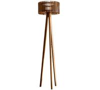 Lumisky Lampada solare esterna treppiede EDEN TALL SOLAR in legno teak con modulo LED bianco caldo e telecomando H158cm