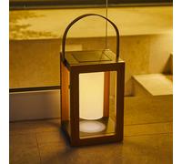 Lumisky Lanterna solare a LED Seraphina, color teak, altezza 32 cm, metallo Lumisky