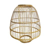 Lumisky Mykonos - Paralume in rattan naturale, stile bohémien, per montaggio elettrico E27