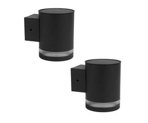 Lumisky Set di 2 applique da parete solare LED bianco caldo 2 x HELIO H11,5 cm