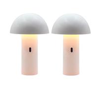 Lumisky Set di 2 lampade da tavolo senza fili testa orientabile LED bianco caldo TOD WHITE H28 cm