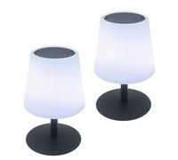 Lumisky Set di 2 lampade da tavolo solari e ricaricabili a LED bianco caldo/bianco dimmerabili STANDY TINY SOLAR H25cm