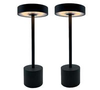 Lumisky Set di 2 lampade da tavolo wireless touch in alluminio grigio scuro LED ROBY H30cm