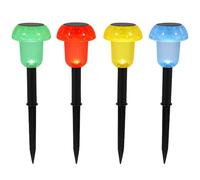 Lumisky Set di 4 fari solari a funghi multicolori, 4 x MUSHY H24 cm