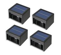 Lumisky Set di 4 lampade da parete a energia solare, a LED, 4 x DAXY H6 cm