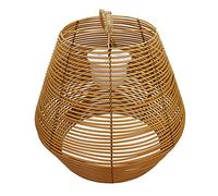 LUMISKY Sospensione Nomade Poly Rattan con Corda LED Caldo/Bianco dimmerabile KO TAO H32cm, Grigio, Unica