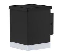 Lumisky SUNBOX - Lampada da parete solare a LED, colore: nero, altezza 11,5 cm