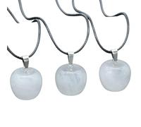 Lumisoul - 2 ciondoli in vetro naturale a forma di frutta, mini perline di pietre preziose per creare gioielli, decorazioni natalizie e artigianato di energia curativa, 20 * 20 * 16 MM, vetro naturale