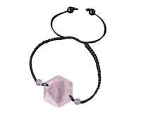 Lumisoul - Braccialetto esagonale realizzato a mano con cristalli grezzi e cordoncino intrecciato a mano, unico braccialetto con ciondolo a stella a sei punte per uso quotidiano, gioiello regalo per