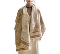 LumiSyne Calda Invernale Sciarpa Scialle In Cashmere Per Donna Motivo Di Pittura Di Paesaggio Stile Artistico Elegante Reversibile Sciarpa Con Nappa Grande Lungo Pashmina Leggera Morbida Wrap Stole