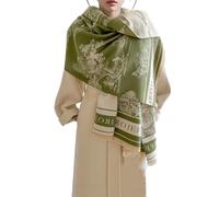 LumiSyne Calda Invernale Sciarpa Scialle In Cashmere Per Donna Motivo Di Pittura Di Paesaggio Stile Artistico Elegante Reversibile Sciarpa Con Nappa Grande Lungo Pashmina Leggera Morbida Wrap Stole